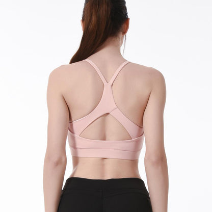 Women's Yoga Sports Bra with Cross Back Design